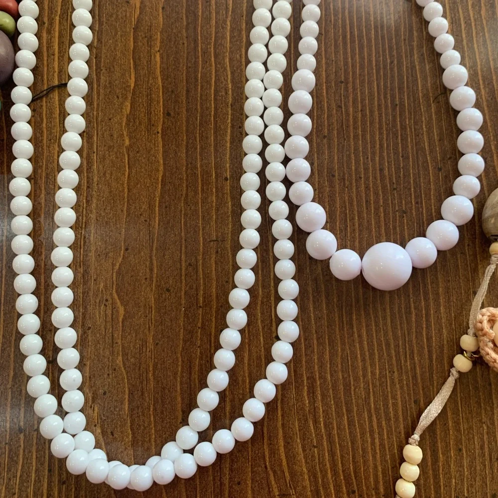 Lot Of 5 Vintage Costume Beaded Necklaces, All Excellent Condition!
